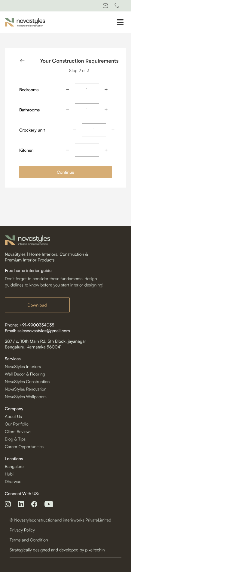 Estimation Step 4 — Contact Info